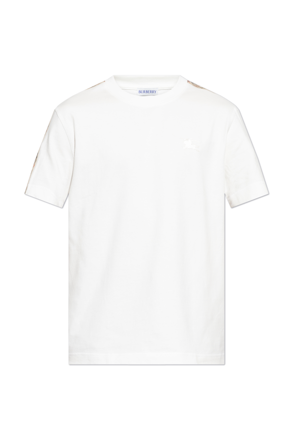 White T-shirt with embroidered logo Burberry - Vitkac Australia White T-shirt with embroidered logo Burberry - Vitkac Australia